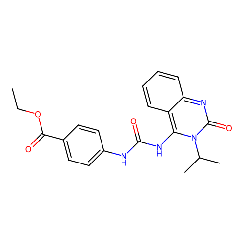 Ethyl 4-[(2-oxo-3-propan-2-ylquinazolin-4-yl)carbamoylamino]benzoate structure