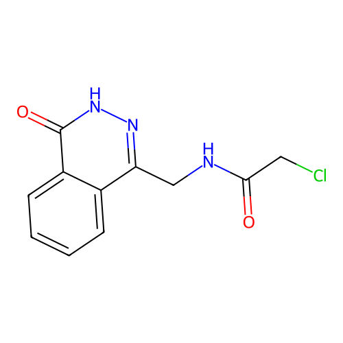 2-chloro-N-[(4-oxo-3H-phthalazin-1-yl)methyl]acetamide structure