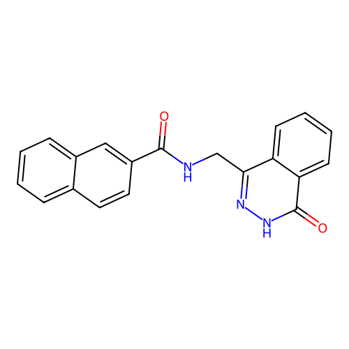 N-[(4-oxo-3H-phthalazin-1-yl)methyl]naphthalene-2-carboxamide structure