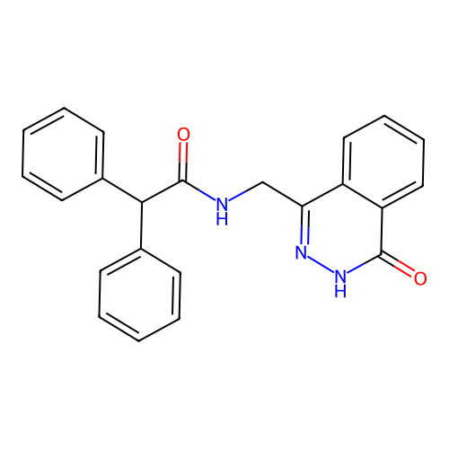 N-[(4-oxo-3H-phthalazin-1-yl)methyl]-2,2-diphenylacetamide structure