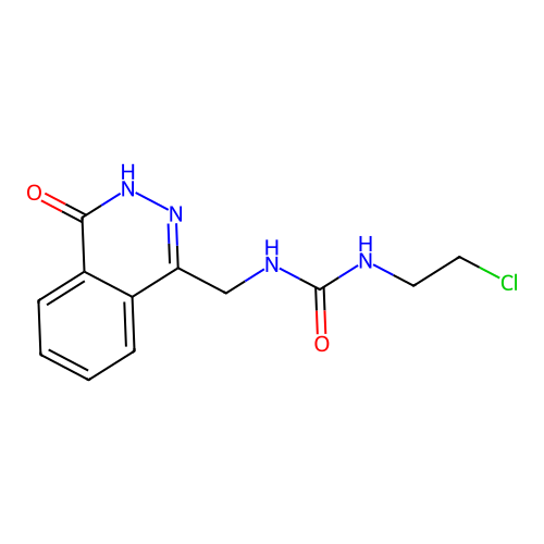 1-(2-chloroethyl)-3-[(4-oxo-3H-phthalazin-1-yl)methyl]urea structure
