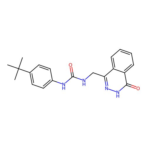 1-(4-tert-butylphenyl)-3-[(4-oxo-3H-phthalazin-1-yl)methyl]urea structure