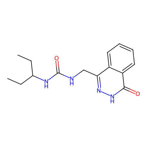 1-[(4-oxo-3H-phthalazin-1-yl)methyl]-3-pentan-3-ylurea structure
