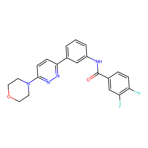 3,4-difluoro-N-(3-(6-morpholinopyridazin-3-yl)phenyl)benzamide structure