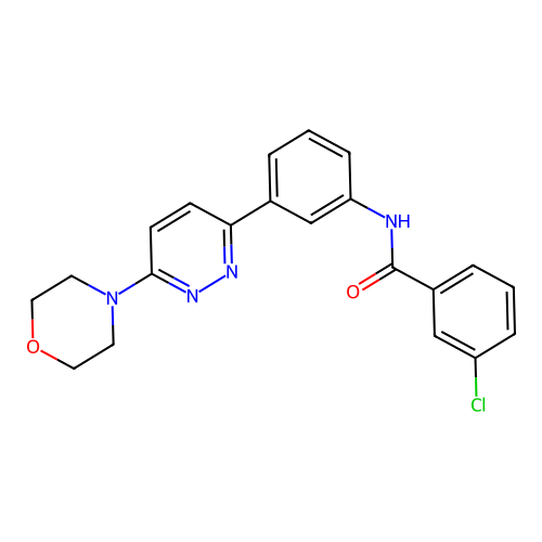 3-chloro-N-(3-(6-morpholinopyridazin-3-yl)phenyl)benzamide structure
