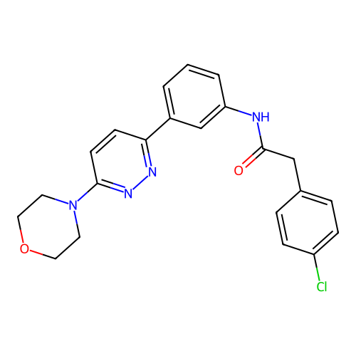 2-(4-chlorophenyl)-N-(3-(6-morpholinopyridazin-3-yl)phenyl)acetamide structure