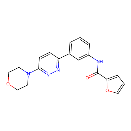 N-(3-(6-morpholinopyridazin-3-yl)phenyl)furan-2-carboxamide structure