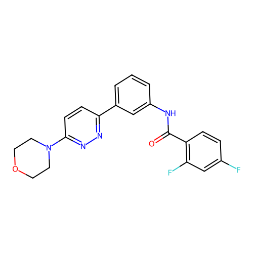 2,4-difluoro-N-(3-(6-morpholinopyridazin-3-yl)phenyl)benzamide structure