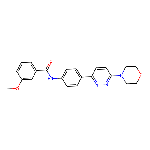 3-methoxy-N-(4-(6-morpholinopyridazin-3-yl)phenyl)benzamide structure