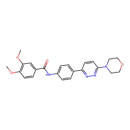 3,4-dimethoxy-N-(4-(6-morpholinopyridazin-3-yl)phenyl)benzamide structure