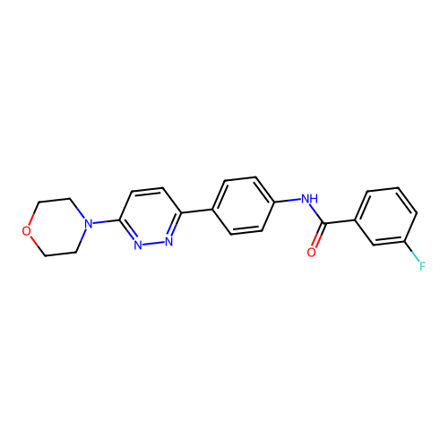 3-fluoro-N-(4-(6-morpholinopyridazin-3-yl)phenyl)benzamide structure