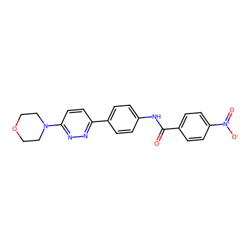 N-(4-(6-morpholinopyridazin-3-yl)phenyl)-4-nitrobenzamide structure