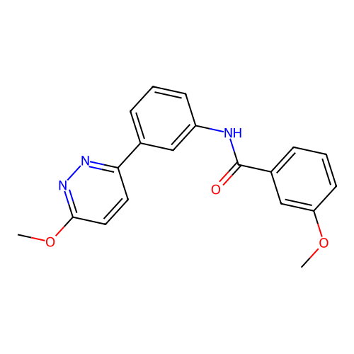 3-methoxy-N-[3-(6-methoxypyridazin-3-yl)phenyl]benzamide structure