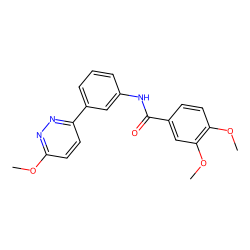 3,4-dimethoxy-N-[3-(6-methoxypyridazin-3-yl)phenyl]benzamide structure
