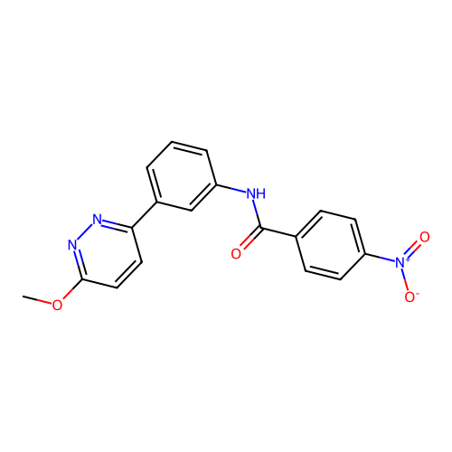 N-[3-(6-methoxypyridazin-3-yl)phenyl]-4-nitrobenzamide structure