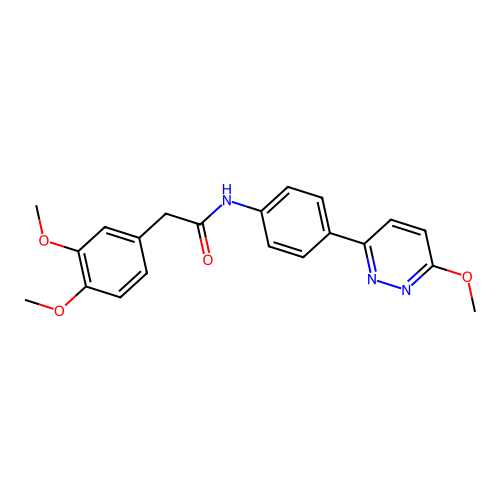 2-(3,4-dimethoxyphenyl)-N-[4-(6-methoxypyridazin-3-yl)phenyl]acetamide structure
