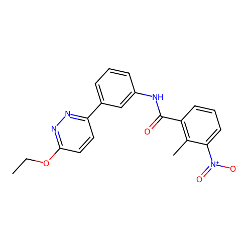 N-[3-(6-ethoxypyridazin-3-yl)phenyl]-2-methyl-3-nitrobenzamide structure