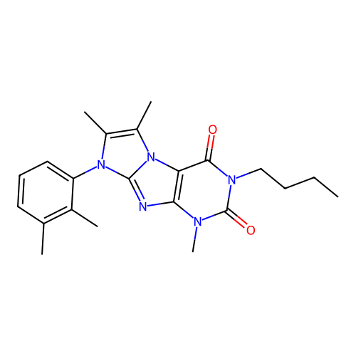 2-Butyl-6-(2,3-dimethylphenyl)-4,7,8-trimethylpurino[7,8-a]imidazole-1,3-dione structure