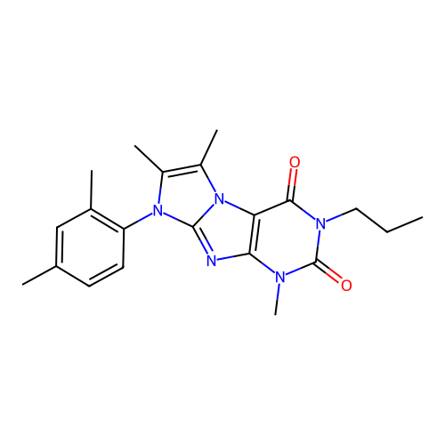6-(2,4-Dimethylphenyl)-4,7,8-trimethyl-2-propylpurino[7,8-a]imidazole-1,3-dione structure