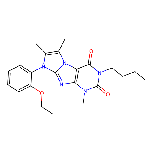 2-Butyl-6-(2-ethoxyphenyl)-4,7,8-trimethylpurino[7,8-a]imidazole-1,3-dione structure