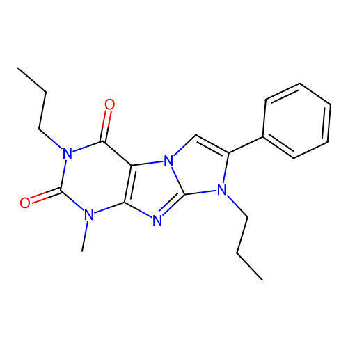 4-Methyl-7-phenyl-2,6-dipropylpurino[7,8-a]imidazole-1,3-dione structure
