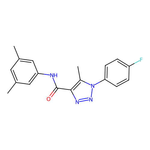 N-(3,5-dimethylphenyl)-1-(4-fluorophenyl)-5-methyl-1H-1,2,3-triazole-4-carboxamide structure