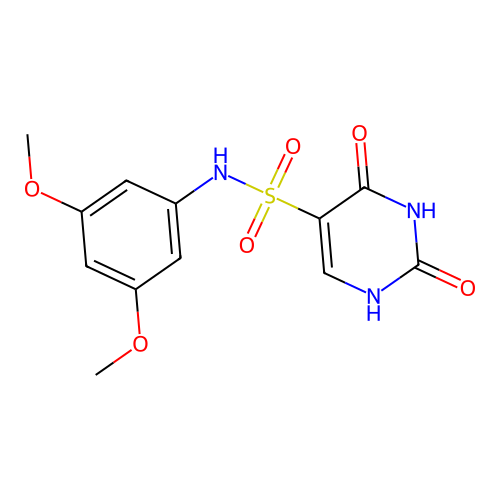 N-(3,5-dimethoxyphenyl)-2,4-dioxo-1H-pyrimidine-5-sulfonamide structure