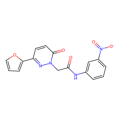 2-[3-(furan-2-yl)-6-oxopyridazin-1-yl]-N-(3-nitrophenyl)acetamide structure