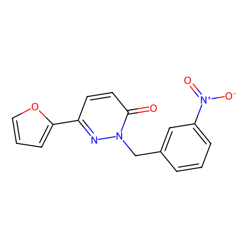 6-(Furan-2-yl)-2-[(3-nitrophenyl)methyl]pyridazin-3-one structure