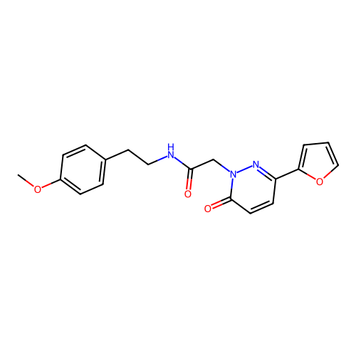 2-(3-(furan-2-yl)-6-oxopyridazin-1(6H)-yl)-N-(4-methoxyphenethyl)acetamide structure