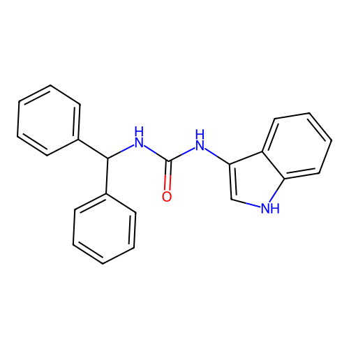 1-benzhydryl-3-(1H-indol-3-yl)urea structure