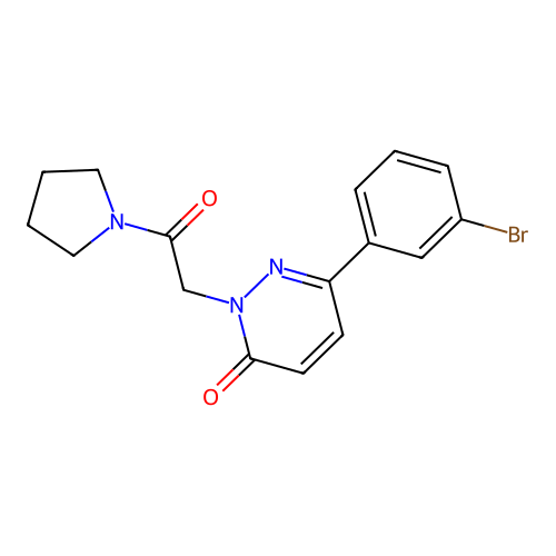 6-(3-Bromophenyl)-2-(2-oxo-2-pyrrolidin-1-ylethyl)pyridazin-3-one structure