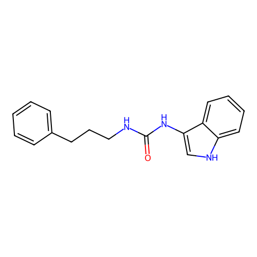 1-(1H-indol-3-yl)-3-(3-phenylpropyl)urea structure