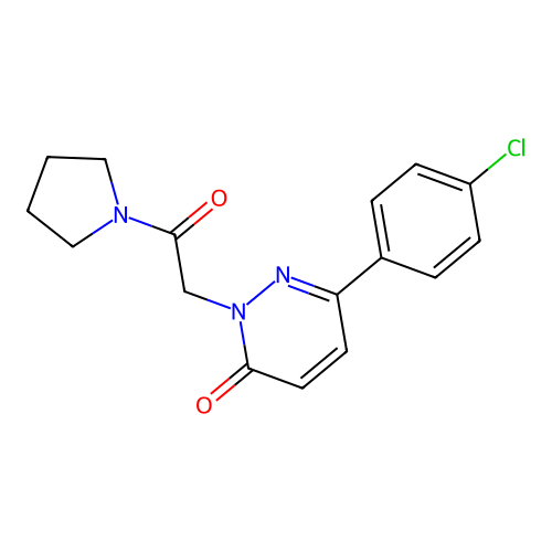 6-(4-chlorophenyl)-2-(2-oxo-2-(pyrrolidin-1-yl)ethyl)pyridazin-3(2H)-one structure