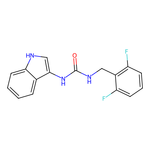 1-(2,6-difluorobenzyl)-3-(1H-indol-3-yl)urea structure