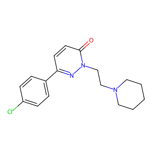 6-(4-chlorophenyl)-2-(2-(piperidin-1-yl)ethyl)pyridazin-3(2H)-one structure