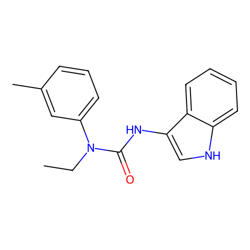 1-ethyl-3-(1H-indol-3-yl)-1-(m-tolyl)urea structure