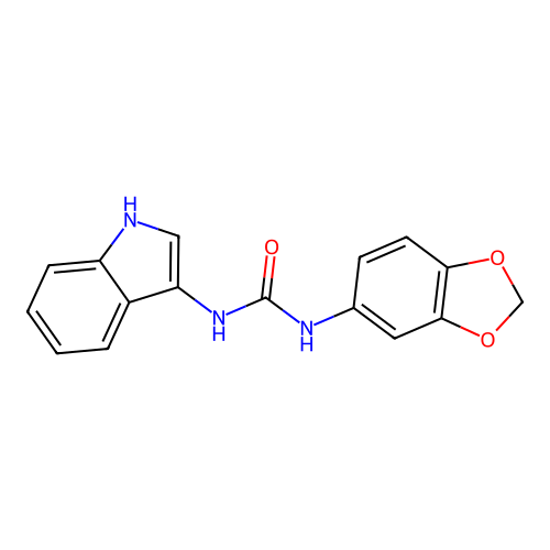 1-(benzo[d][1,3]dioxol-5-yl)-3-(1H-indol-3-yl)urea structure