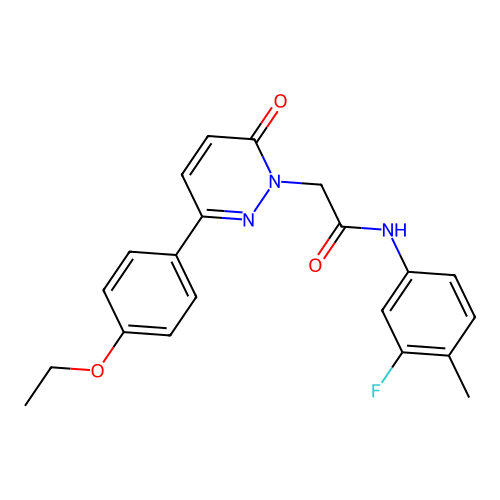 2-[3-(4-ethoxyphenyl)-6-oxopyridazin-1-yl]-N-(3-fluoro-4-methylphenyl)acetamide structure
