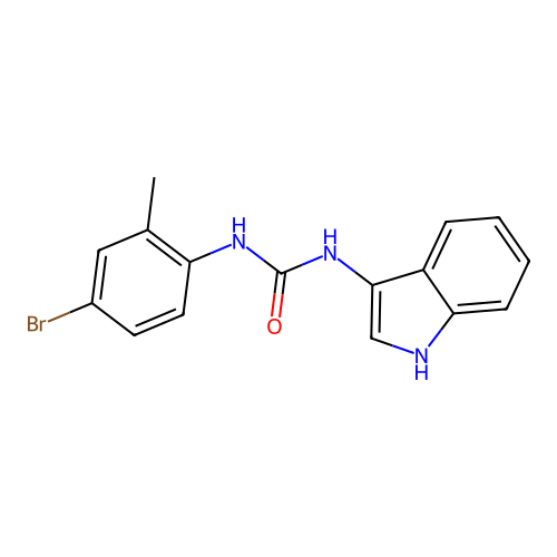 1-(4-bromo-2-methylphenyl)-3-(1H-indol-3-yl)urea structure