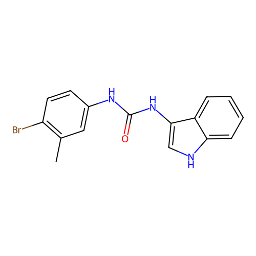 1-(4-bromo-3-methylphenyl)-3-(1H-indol-3-yl)urea structure