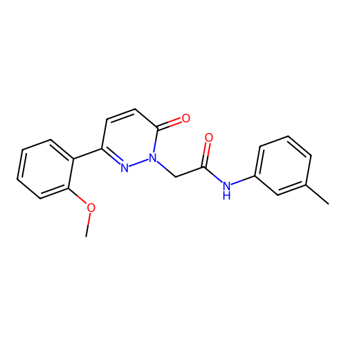 2-(3-(2-methoxyphenyl)-6-oxopyridazin-1(6H)-yl)-N-(m-tolyl)acetamide structure