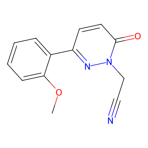 2-[3-(2-Methoxyphenyl)-6-oxopyridazin-1-yl]acetonitrile structure