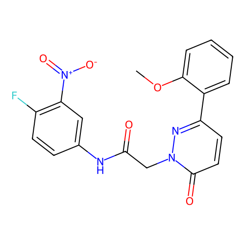 N-(4-fluoro-3-nitrophenyl)-2-[3-(2-methoxyphenyl)-6-oxopyridazin-1-yl]acetamide structure