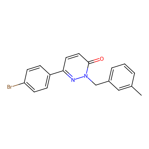 6-(4-Bromophenyl)-2-[(3-methylphenyl)methyl]pyridazin-3-one structure