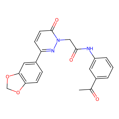 N-(3-acetylphenyl)-2-[3-(1,3-benzodioxol-5-yl)-6-oxopyridazin-1-yl]acetamide structure