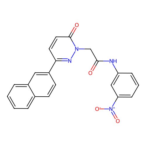 2-(3-naphthalen-2-yl-6-oxopyridazin-1-yl)-N-(3-nitrophenyl)acetamide structure