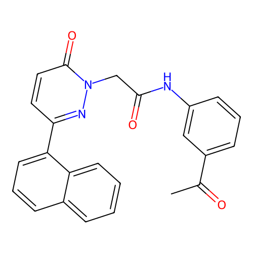 N-(3-acetylphenyl)-2-(3-(naphthalen-1-yl)-6-oxopyridazin-1(6H)-yl)acetamide structure