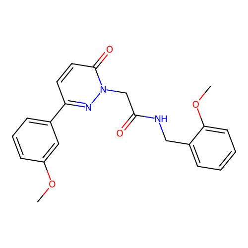 N-(2-methoxybenzyl)-2-(3-(3-methoxyphenyl)-6-oxopyridazin-1(6H)-yl)acetamide structure