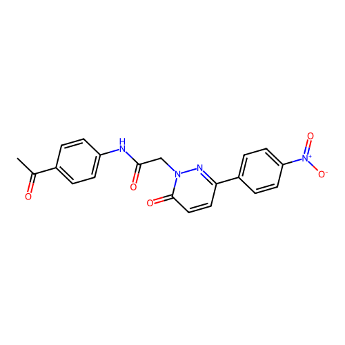 N-(4-acetylphenyl)-2-[3-(4-nitrophenyl)-6-oxopyridazin-1-yl]acetamide structure